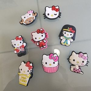 NEW Hello Kitty Bundle 8 Shoe Charms Jibbitz Crocs Sanrio